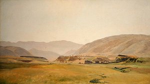 Uma Paisagem de Campagna (óleo sobre madeira dura sobre lona)