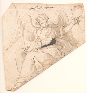 Anjo com folha de palmeira e coroa de louros de Johann Mathias Kager