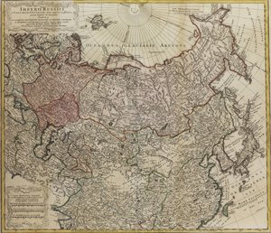 Mapa da Rússia De: de Johann Matthias Hase