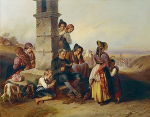 O resto dos peregrinos de Johann Matthias Ranftl