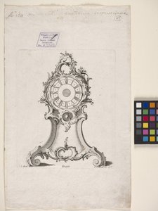 Relógio (gravura) de Johann Michael Hoppenhaupt