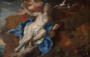 Vénus e Cupido na Frágua de Vulcan, c.1690-95 (óleo sobre tela)