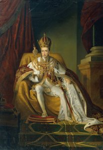 O Imperador Fernando I em coroação regalia