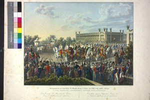 A comovente majestade do imperador Francisco I em Paris, a 15 de abril de 1814