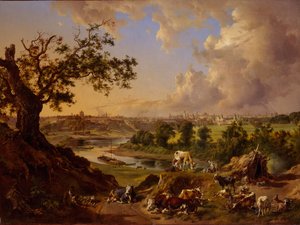 Vista de Moscou das colinas do pardal, 1837