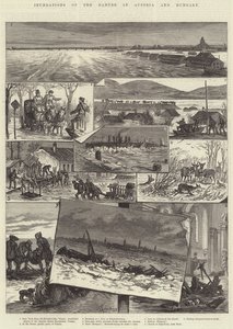 Inundações do Danúbio na Áustria e na Hungria de Johann Nepomuk Schonberg