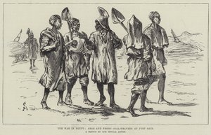 A guerra no Egipto, Árabe e os carvoeiros de volta no Porto Said de Johann Nepomuk Schonberg