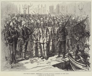 A guerra no Egito, prisioneiros da guarnição egípcia em Port Said de Johann Nepomuk Schonberg