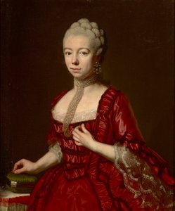 Retrato da Baronesa Sophia Katharina von Brukenthal, nee von Klockner (1725-1782), de Della Croce, Johann Nepomuk (1736-1819). Óleo sobre tela, c. 1790. Dimensão : 93x76 cm. Muzeul National Brukenthal, Sibiu