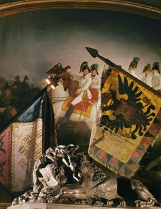A vitória do arquiduque Carlos sobre Napoleão I em Aspern, perto de Viena ... de Johann Peter Krafft