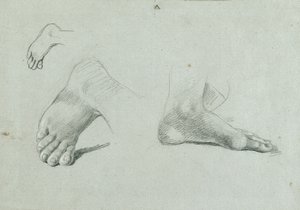 Estudo dos pés de Johann Peter Krafft