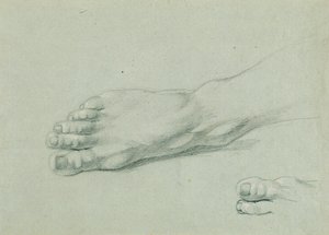 Estudo de pés para "Arindal e Daura" de Johann Peter Krafft