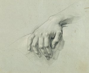 Estudo de mão para "Arindal e Daura" de Johann Peter Krafft