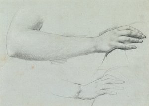 Estudo manual sobre "Arindal e Daura" de Johann Peter Krafft