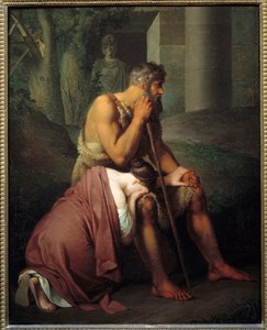 Édipo e Antigone Painting de Johann Peter Krafft (1780-1856) (ec.all.) 1809 Sun. 0,53x0,66 m