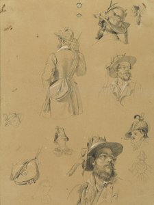 Esboço para "Cena da luta pela liberdade tirolesa" de Johann Peter Krafft
