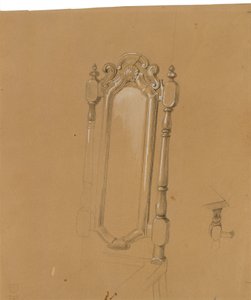 Estudo de uma poltrona de costas de Johann Peter Krafft