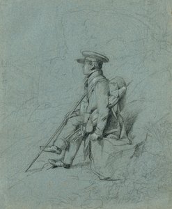 Estudo de um pintor em repouso de Johann Peter Krafft