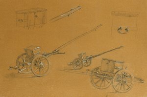 Estudo sobre canhões, utensílios do exército de Johann Peter Krafft