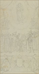 Baptismo de Estêvão da Hungria de Johann Peter Krafft