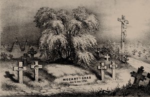 A grave pergunta de Mozart. De acordo com cartas originais da própria viúva de Mozart, 1856. de Johann Ritter von Lucam