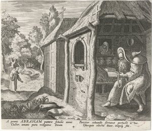 Abraão de Edessa como eremita
Eremitas masculinos (título da série)
Solitudo Sive Vitae Patrum Eremicolarum (título da série) de Johann Sadeler (I)