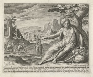 Ásia Ásia (título no objeto) Os quatro continentes (título da série) de Johann Sadeler (I)
