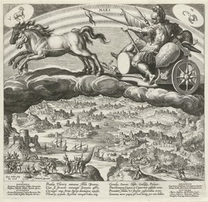 O planeta Marte e a sua influência sobre o mundo
Os sete planetas (título da série)
Planetarum effectus et eorum in signis zodiaci (título da série) de Johann Sadeler (I)
