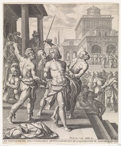 A flagelação dos apóstolos
Actos dos Apóstolos (título da série) de Johann Sadeler (I)