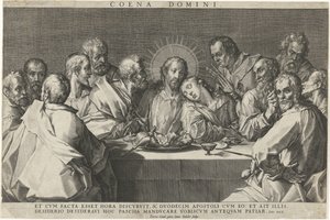 Última Ceia Coeni domini (título no objeto) de Johann Sadeler (I)
