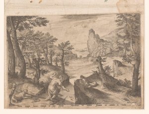 Paisagem com Ícaro caindo de Johann Sadeler (I)