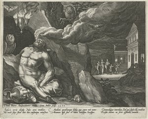 Noite
Nox (título sobre o objecto)
As quatro partes do dia (título da série) de Johann Sadeler (I)