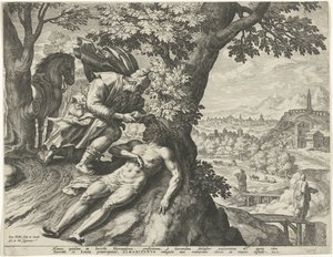 Parábola do Bom Samaritano de Johann Sadeler (I)