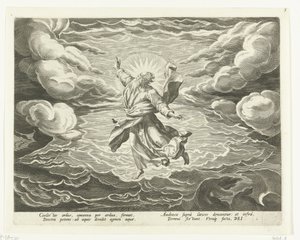 Criação do céu e da água
Criação do mundo (título da série) de Johann Sadeler (I)