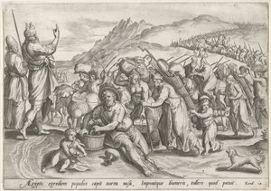 Êxodo do Egipto
História de Moisés antes do Êxodo (título da série)
Historia plagarum em Aegijpto (título da série) de Johann Sadeler (I)