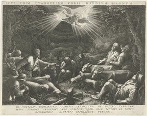 Proclamação aos pastores de Johann Sadeler (I)