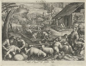 Verão Aestas (título no objeto) Four Seasons (título da série) de Johann Sadeler (I)