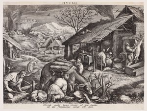 O inverno - Hyems (As Quatro Estações) de Johann Sadeler I