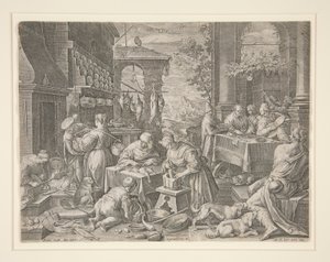 O Rico e Lázaro de Johann Sadeler I
