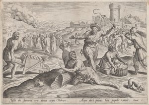O Capataz do Faraó espancando os israelitas, c.1585.