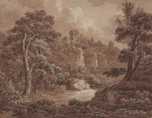 Uma paisagem árcade com um caçador e o seu cão de Johann Sebastian Bach