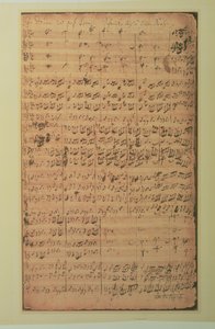 Manuscrito autógrafo, Cantata BWV 180 "Schmucke dich o liebe Seele" de J.S. Bach (tinta sobre papel) de Johann Sebastian Bach