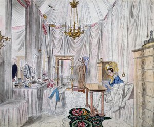 Camarim da Imperatriz Carolina Augusta no Castelo de Viena, aguarela sobre papel de Johann Stephan Decker (1784-1844) de Johann Stephan Decker