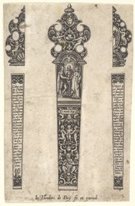 Design para o cabo da faca para comemorar um casamento, ca. 1580-1600. de Johann Theodor de Bry