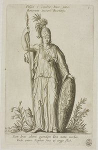 Pallas Athena, placa 6 de Parnassus Biceps de Johann Theodor de Bry