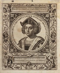 Retrato de Cristóvão Colombo de Johann Theodor de Bry