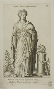 Urania, Musa de Astronomia, placa 15 do Parnassus Biceps