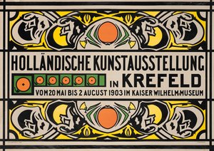 Cartaz anunciando a Exposição de Arte Holandesa no Museu Kaiser Wilhelm de Krefeld de Johan Thorn Prikker
