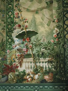 Cena de jardim com guarda-chuva e tenda luxuosa de Johann Wenzel Bergl