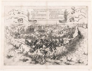 Batalha de Oosterweel, 1567
Pugna ad Osteruelam, Margarita Parmensi Gubernatrice. 1567 (título sobre o objecto)